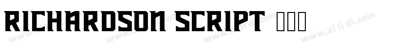 Richardson Script字体转换